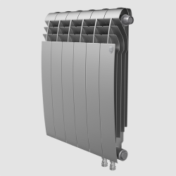 Биметаллический радиатор отопления Royal Thermo BiLiner 500 V 8 секций Silver Satin