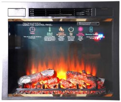 Каминокомплект Interflame Экстер угловой средний дуб с очагом Sirius 30 LED FX Brass